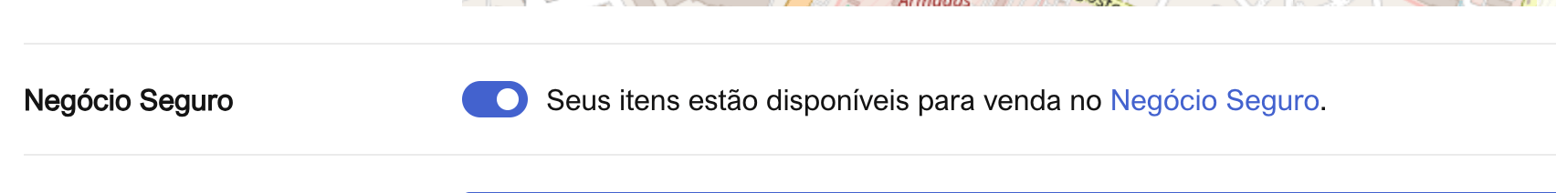 Negócio seguro ativado